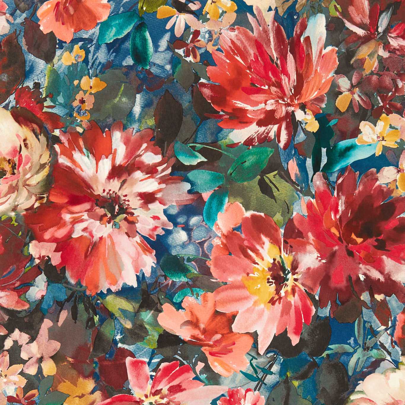Tahiti Wallpaper - Midnight - Clarke & Clarke - W0145/03 - Morris Wallpaper