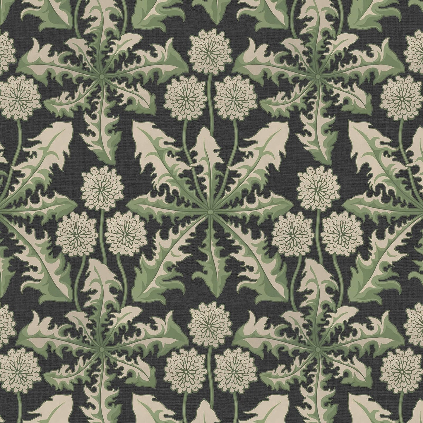 Taraxa Wallpaper - Noir - House of Hackney - 1-WA-TXA-DI-NOI-XXX - Morris Wallpaper