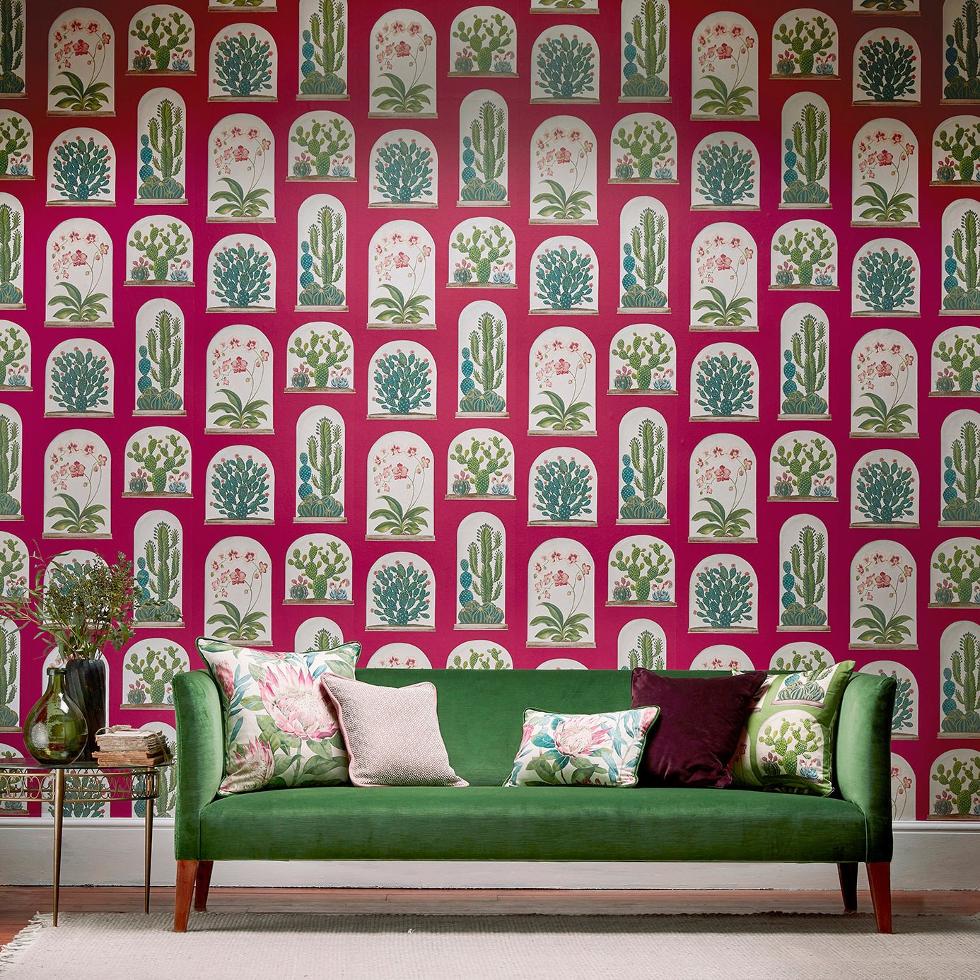 Terrariums Wallpaper - Rhodera/Multi - Sanderson - DGLW216657 - Morris Wallpaper