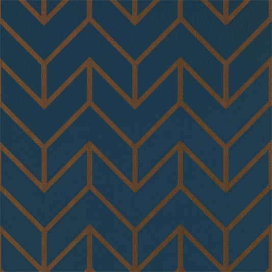 Tessellation Wallpaper - Marine/Copper - Harlequin - HMWF111986 - Morris Wallpaper