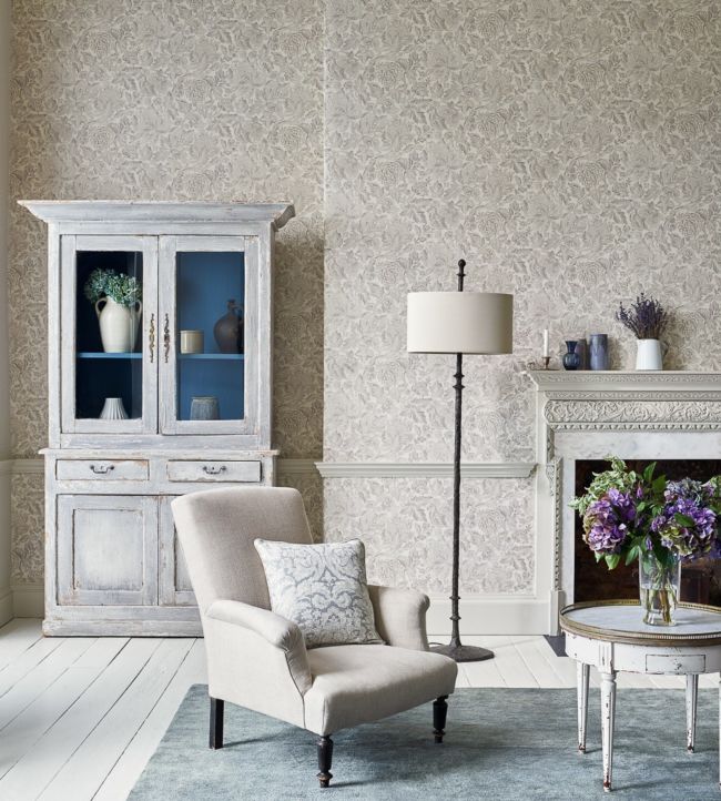 Thackeray Wallpaper - Fig - DDAM216413 - Sanderson - Morris Wallpaper