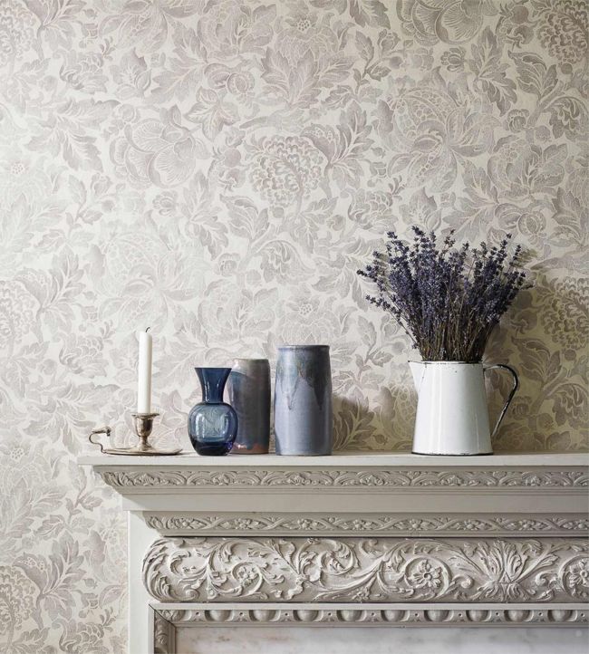 Thackeray Wallpaper - Fig - DDAM216413 - Sanderson - Morris Wallpaper