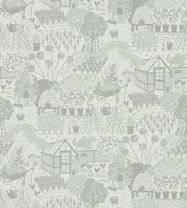 The Allotment Wallpaper - Dove - DHPO216352 - Sanderson - Morris Wallpaper