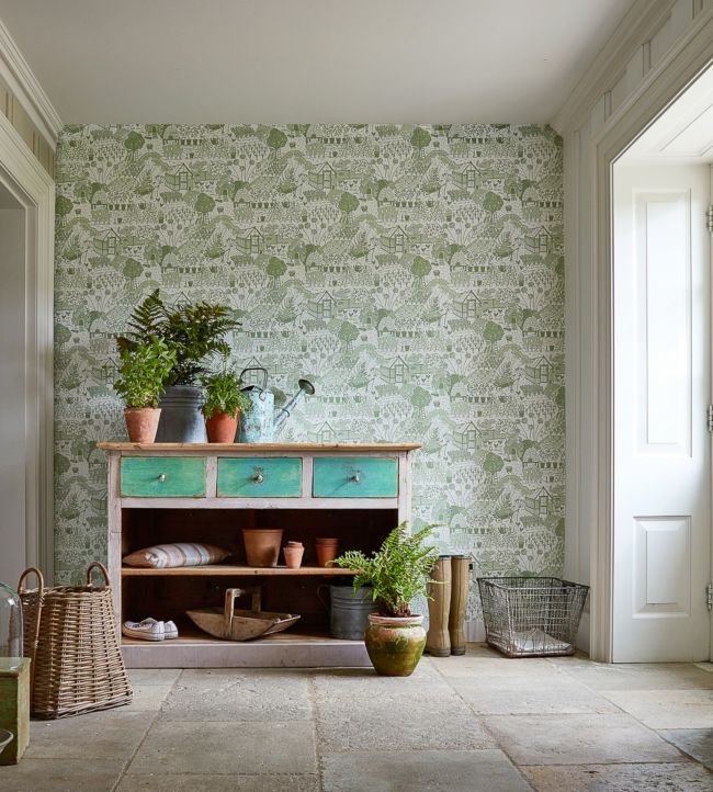 The Allotment Wallpaper - Fennel - DHPO216351 - Sanderson - Morris Wallpaper