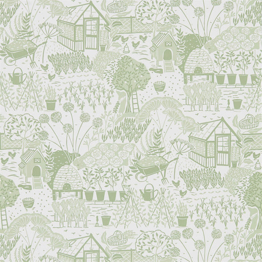 The Allotment Wallpaper - Fennel - Sanderson - DHPO216351