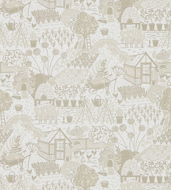 The Allotment Wallpaper - Linen - DHPO216353 - Sanderson - Morris Wallpaper