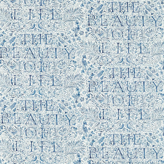 The Beauty of Life Fabric - Indigo - Morris & Co - 227034 - Premier Wallcovering