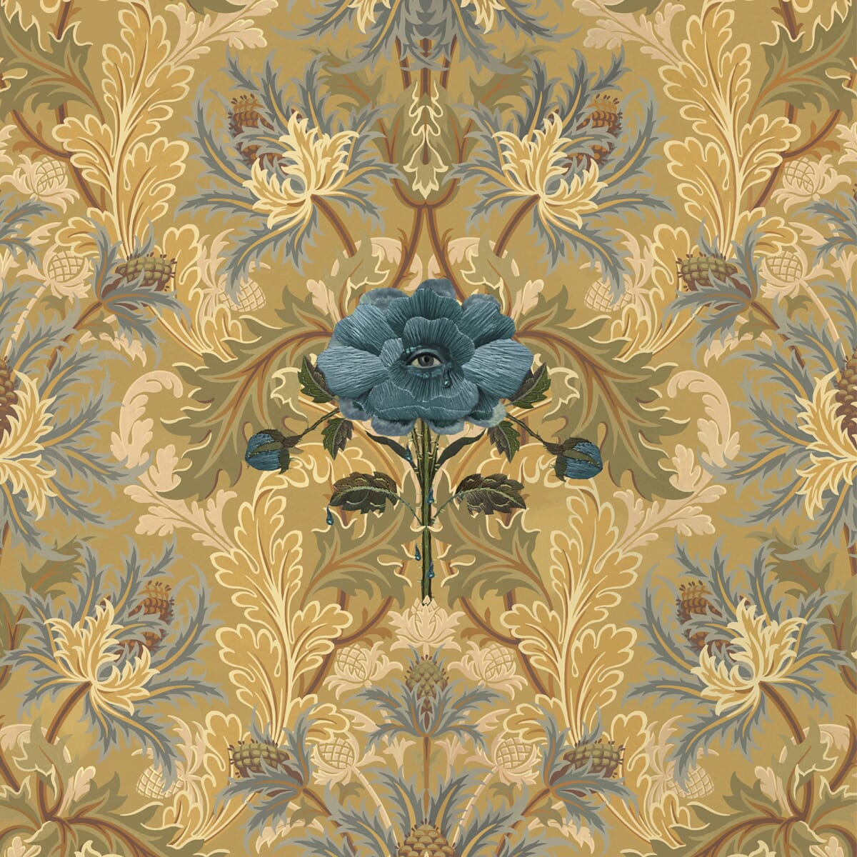The Blue Rose Weeping Wallpaper - House of Hackney - 1 - WA - BRW - DI - AUO - XXX