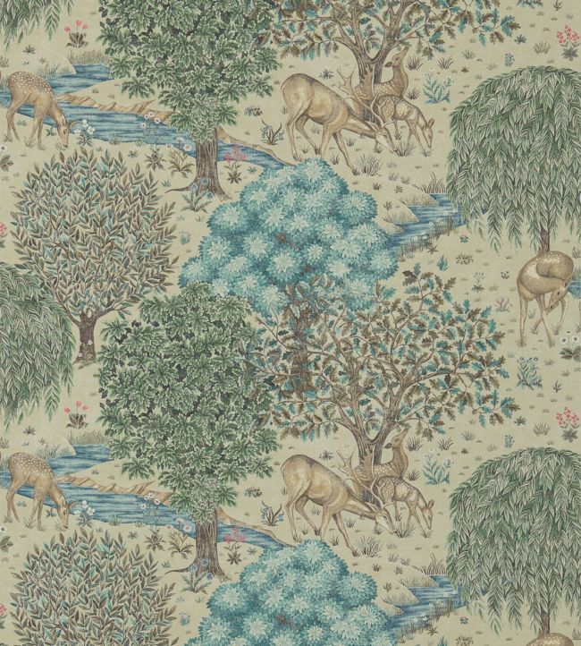 The Brook Wallpaper - Linen - 214888 - Morris & Co