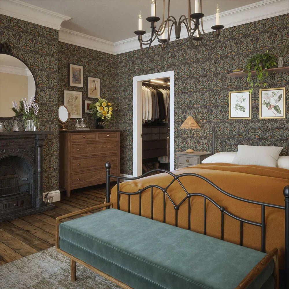 The Endearing Deer Wallpaper - Rich Tones - LAN100129 - Lucie Annabel - Premier Wallcovering