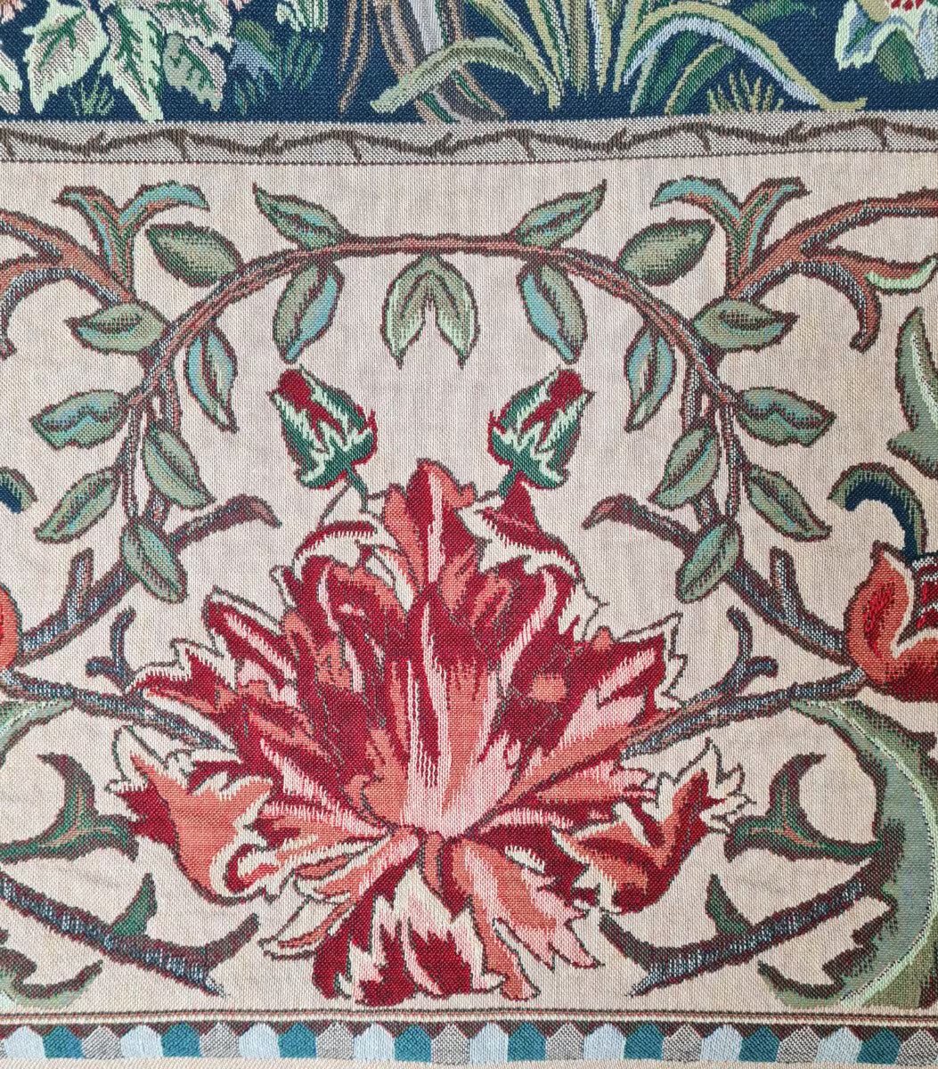 The Garden Cream Loom Woven Tapestry - 236 x 175 cm - Requires Rod Size 5 - Hines of Oxford - LW1639 - Morris Wallpaper