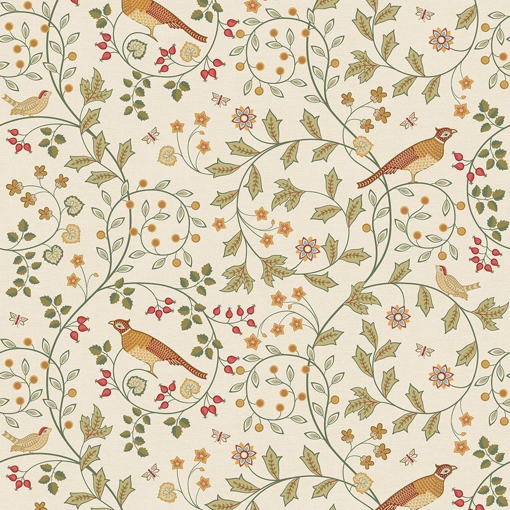 The Grand Estate Wallpaper - Rural Tones on Vintage Cream - LAN100218 - Lucie Annabel - Premier Wallcovering