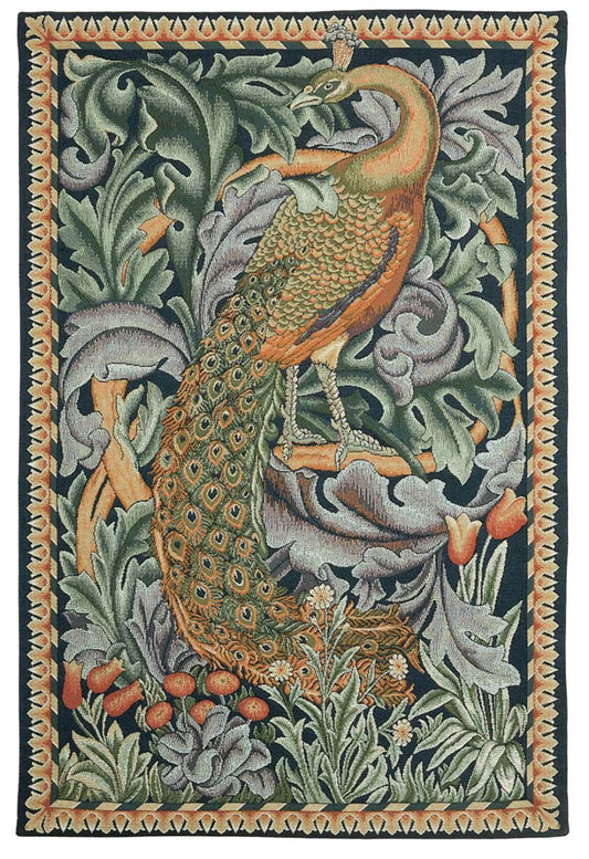 The Peacock Loom Woven Tapestry - 110 x 73 cm - Requires Rod Size 2 - Hines of Oxford - LW878 - Morris Wallpaper