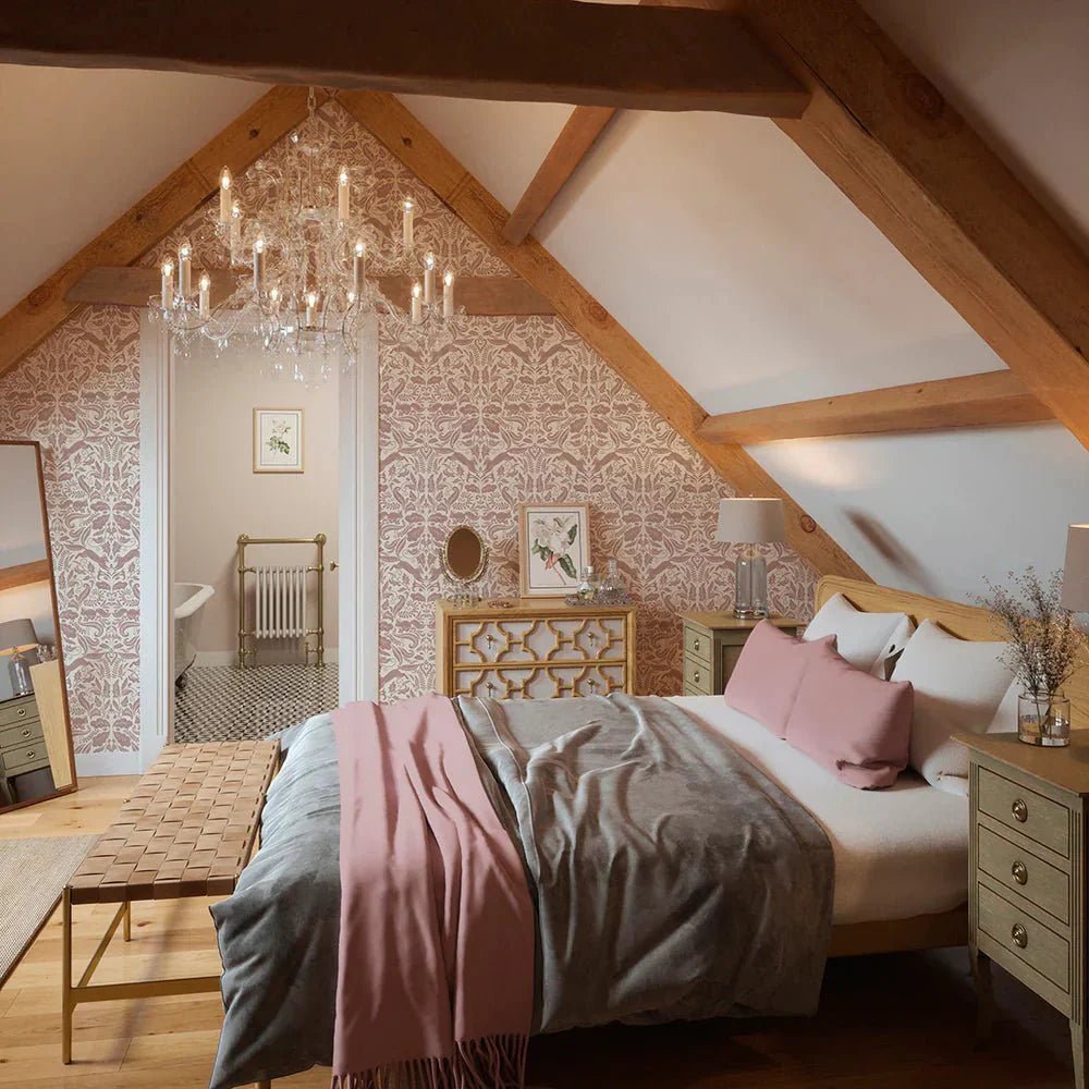 The Secret Squirrel Wallpaper - Rosewood - LAN100130 - Lucie Annabel - Premier Wallcovering