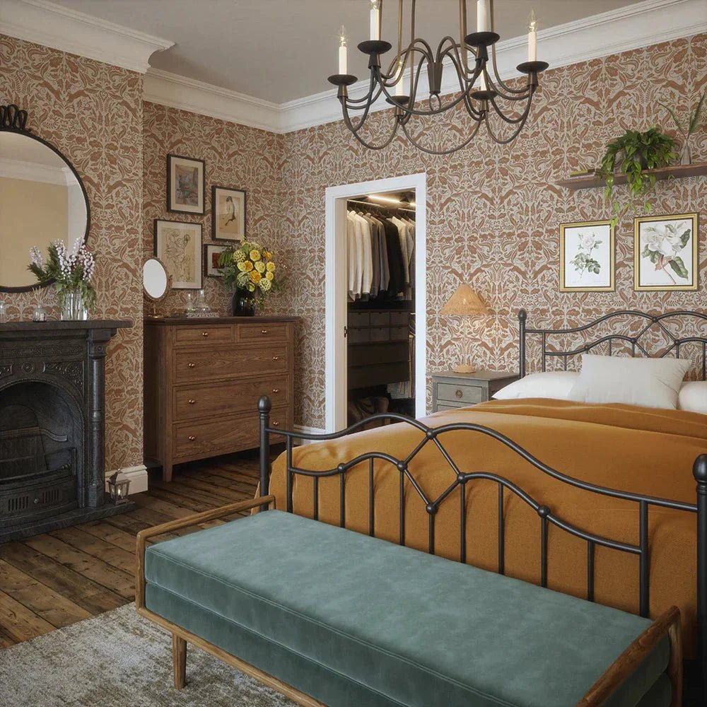 The Secret Squirrel Wallpaper - Spice - LAN100135 - Lucie Annabel - Premier Wallcovering