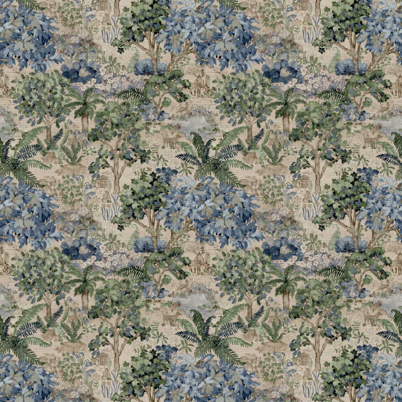 The Stumpery Mural Wallpaper - Dell - Sanderson - DHIP217492 - Morris Wallpaper