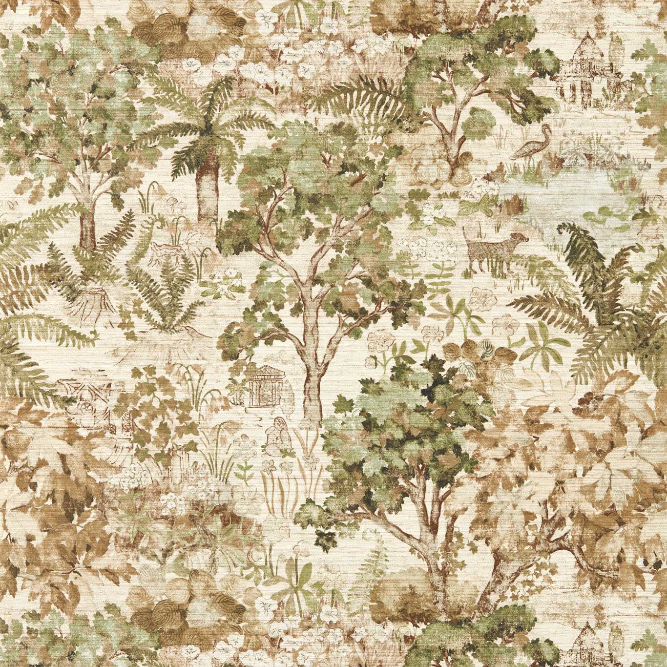 The Stumpery Wallpaper - Lichen - Sanderson - DHIP217490 - Morris Wallpaper