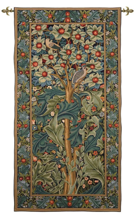 The Woodpecker Loom Woven Tapestry - 182 x 94 cm - Requires Rod Size 2 - Hines of Oxford - LW1702 - Morris Wallpaper