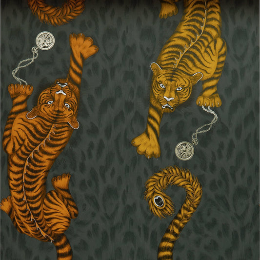 Tigris Wallpaper - Flame - Clarke & Clarke - W0105/01 - Morris Wallpaper
