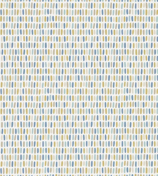 Tikku Wallpaper - Cinnamon / Sky / Ink - NNOU111528 - Scion