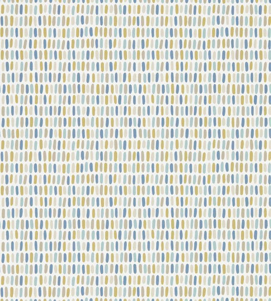 Tikku Wallpaper - Cinnamon / Sky / Ink - NNOU111528 - Scion