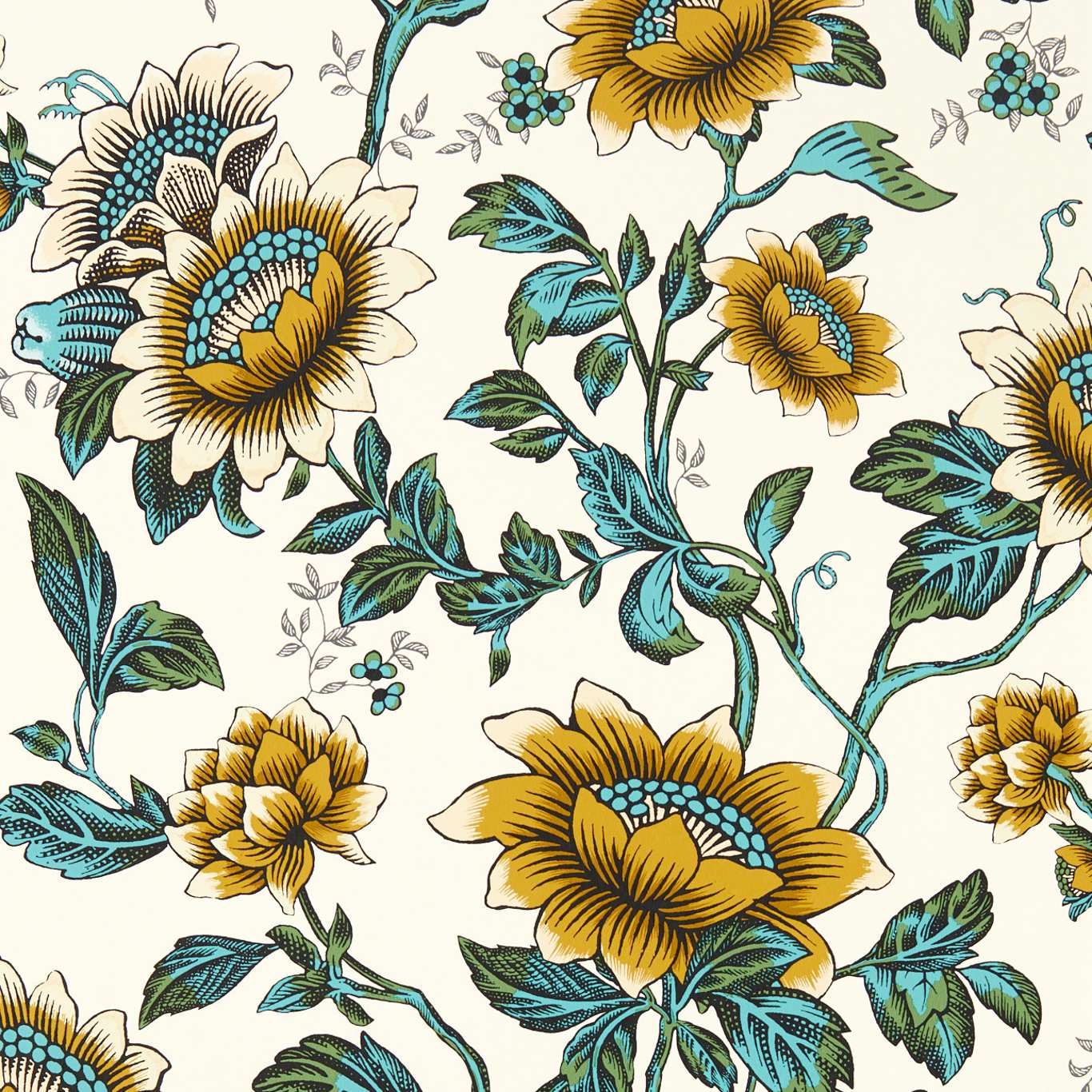 Tonquin Wallpaper - Chartreuse - Clarke & Clarke - W0134/02 - Morris Wallpaper