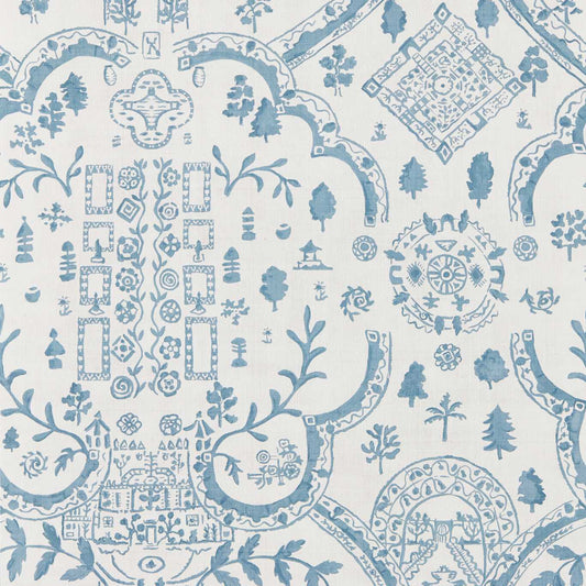 Topiary View Wallpaper - Wedgwood - Sanderson - DHIP217510 - Morris Wallpaper