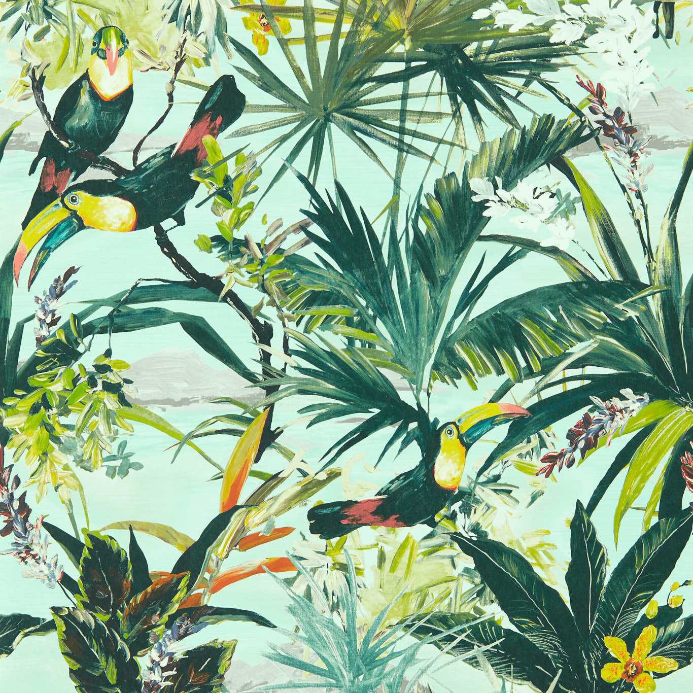 Toucan Wallpaper - Sky - Clarke & Clarke - W0146/03