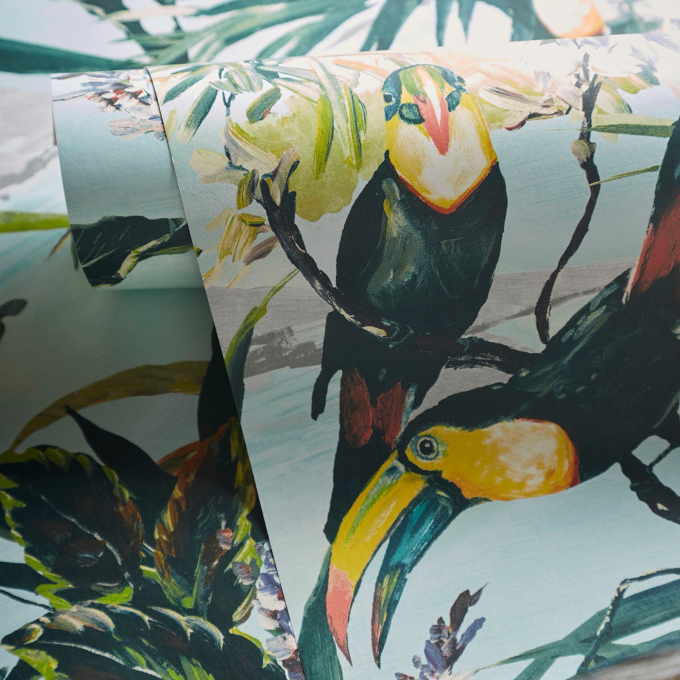 Toucan Wallpaper - Sky - Clarke & Clarke - W0146/03