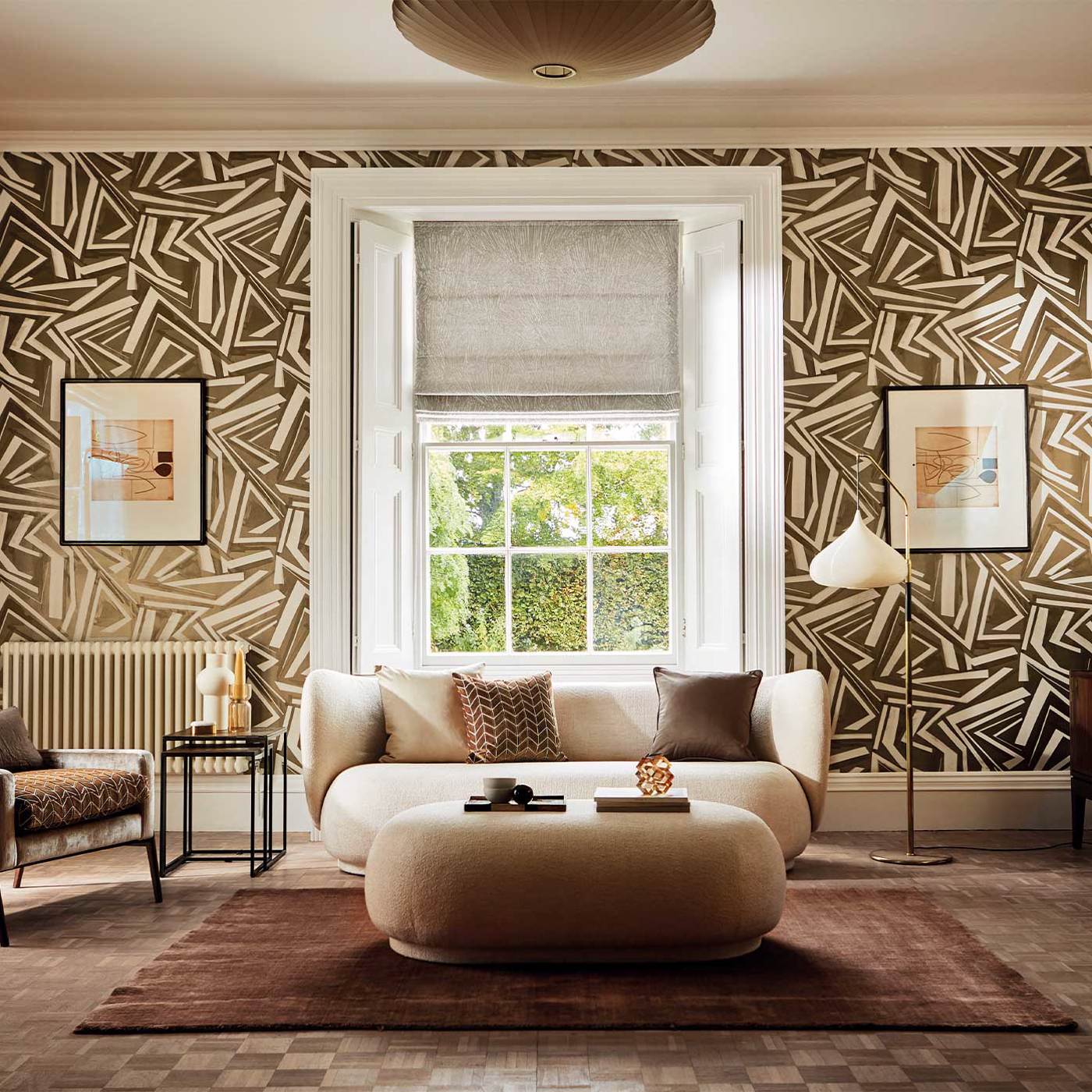 Transverse Wallpaper - Bronze - Harlequin - HM7W112740 - Morris Wallpaper