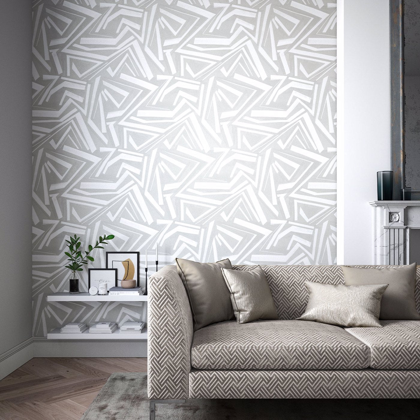 Transverse Wallpaper - Marble - Harlequin - HM7W112741 - Morris Wallpaper