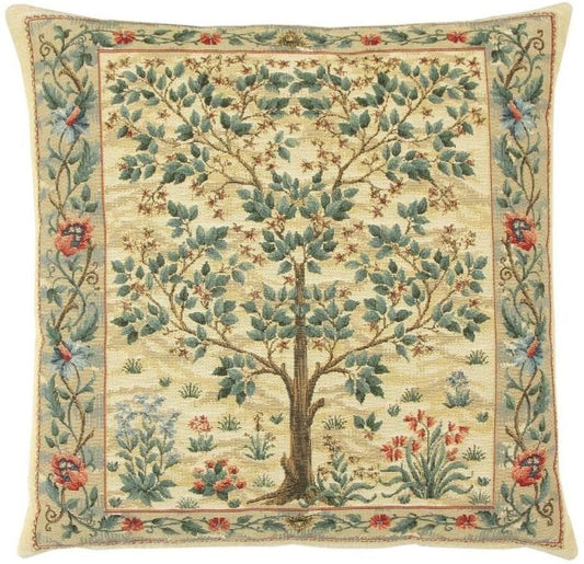 Tree of Life Light Cushion with Feather Filler - Hines - 495M - Morris Wallpaper