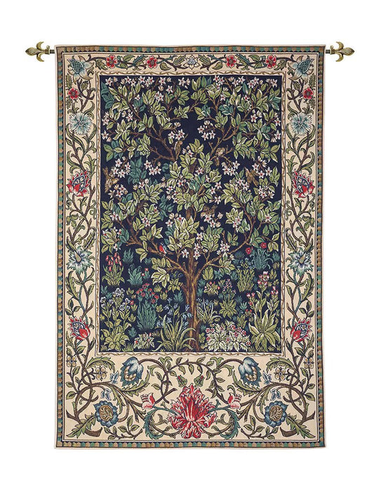 Tree of Life Loom Woven Tapestry - 175 x 140 cm - Requires Rod Size 4 - Hines of Oxford - LW1208 - Morris Wallpaper