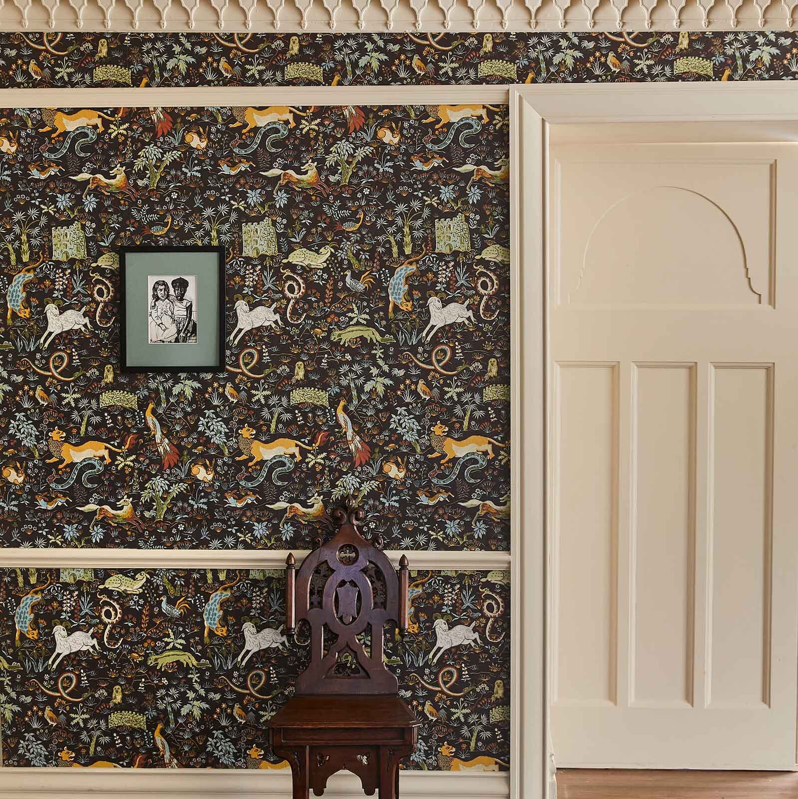 Trematonia Wallpaper - Onyx - House of Hackney - 1-WA-TRE-DI-ONX-XXX - Morris Wallpaper