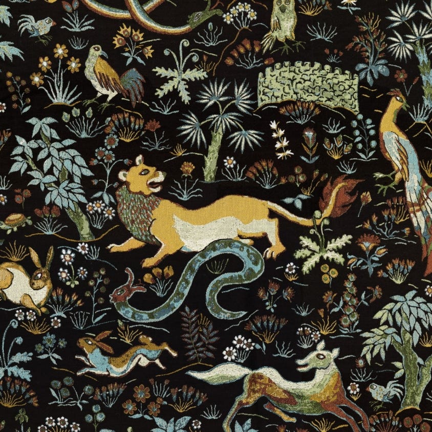 Trematonia Wallpaper - Onyx - House of Hackney - 1-WA-TRE-DI-ONX-XXX - Morris Wallpaper