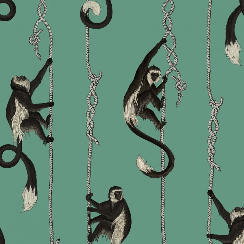 Troop Wallpaper - Parakeet-Green - House of Hackney - 1-WA-TRO-DI-GRN-XXX - Morris Wallpaper
