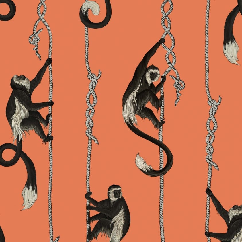 Troop Wallpaper - Salamander-Orange - House of Hackney - 1-WA-TRO-DI-OGE-XXX - Morris Wallpaper