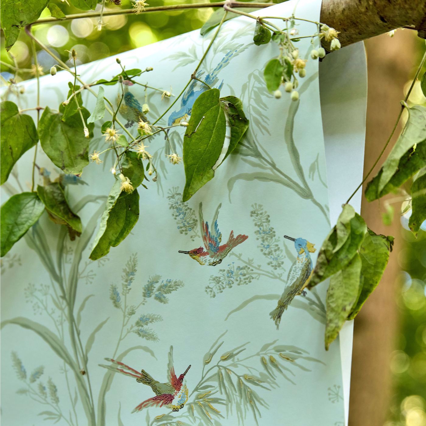 Tuileries Wallpaper - Sage/Multi - Sanderson - DFAB214082 - Morris Wallpaper