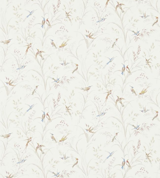 Tuileries Wallpaper - Taupe/Multi - DFAB214080 - Sanderson - Morris Wallpaper