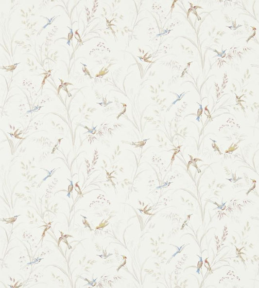 Tuileries Wallpaper - Taupe/Multi - DFAB214080 - Sanderson - Morris Wallpaper