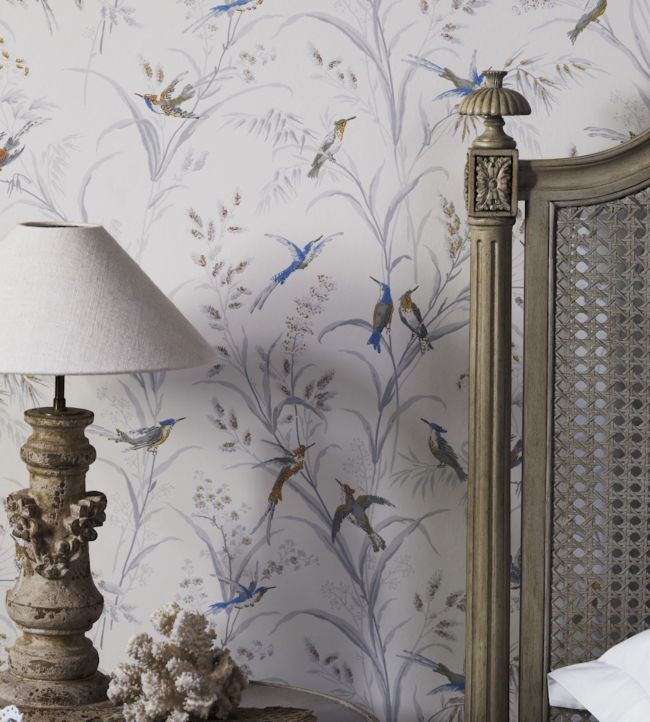 Tuileries Wallpaper - Taupe/Multi - DFAB214080 - Sanderson - Morris Wallpaper