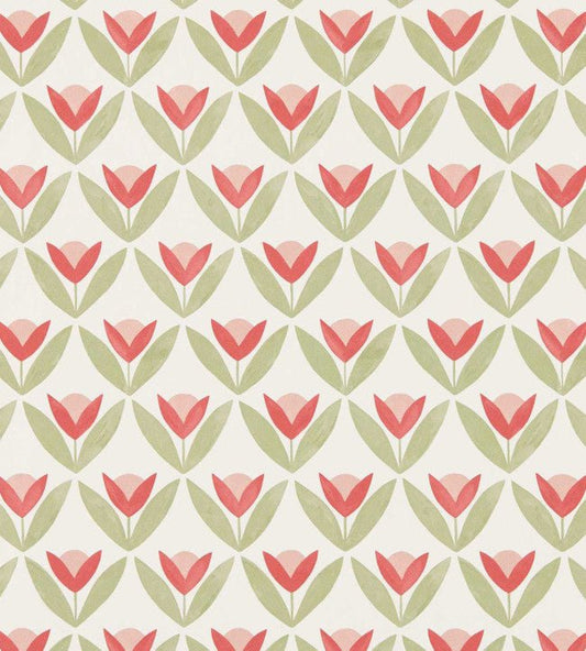 Tulip Trellis Wallpaper - Berry - Scion - NSCW113255 - Morris Wallpaper