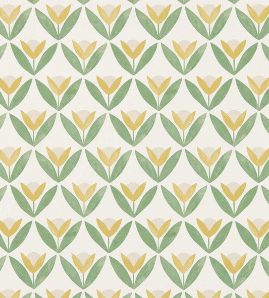 Tulip Trellis Wallpaper - Honey - Scion - NSCW113256 - Morris Wallpaper