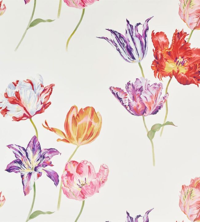 Tulipomania Wallpaper - Tulipomania Botanical - DGLW216666 - Sanderson - Morris Wallpaper