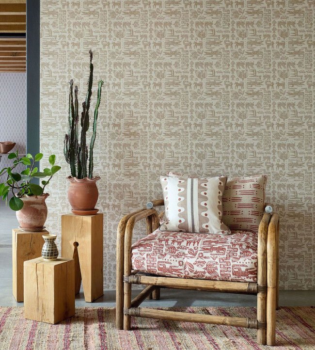 Twycross Wallpaper - Linen - Scion - NSCW113290 - Morris Wallpaper