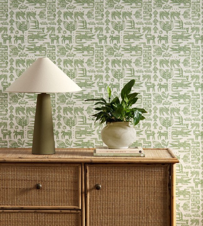 Twycross Wallpaper - Pine - Scion - NSCW113289 - Morris Wallpaper