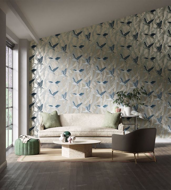 Valentina Wallpaper - Exhale /Ink - HDHW112912 - Harlequin - Morris Wallpaper