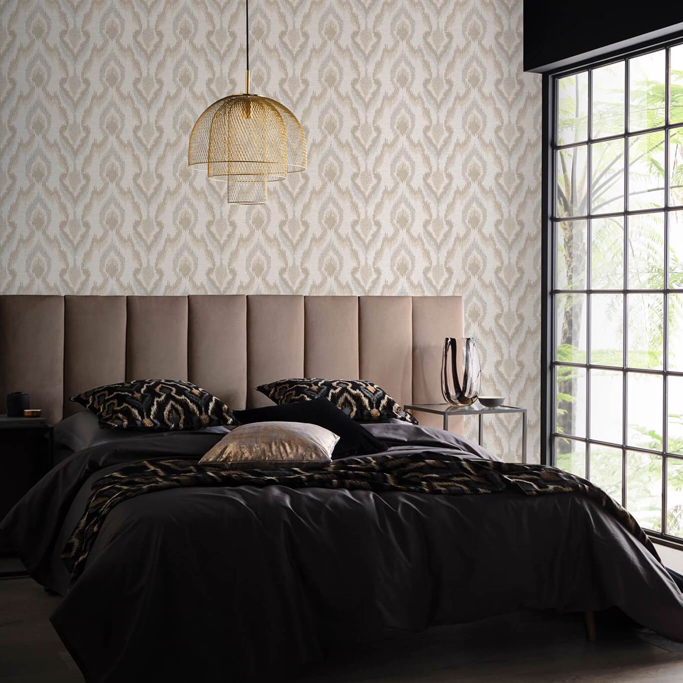 Velluto Wallpaper - Linen - Clarke & Clarke - W0170/01 - Morris Wallpaper