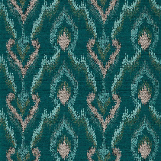 Velluto Wallpaper - Teal - Clarke & Clarke - W0170/03 - Morris Wallpaper