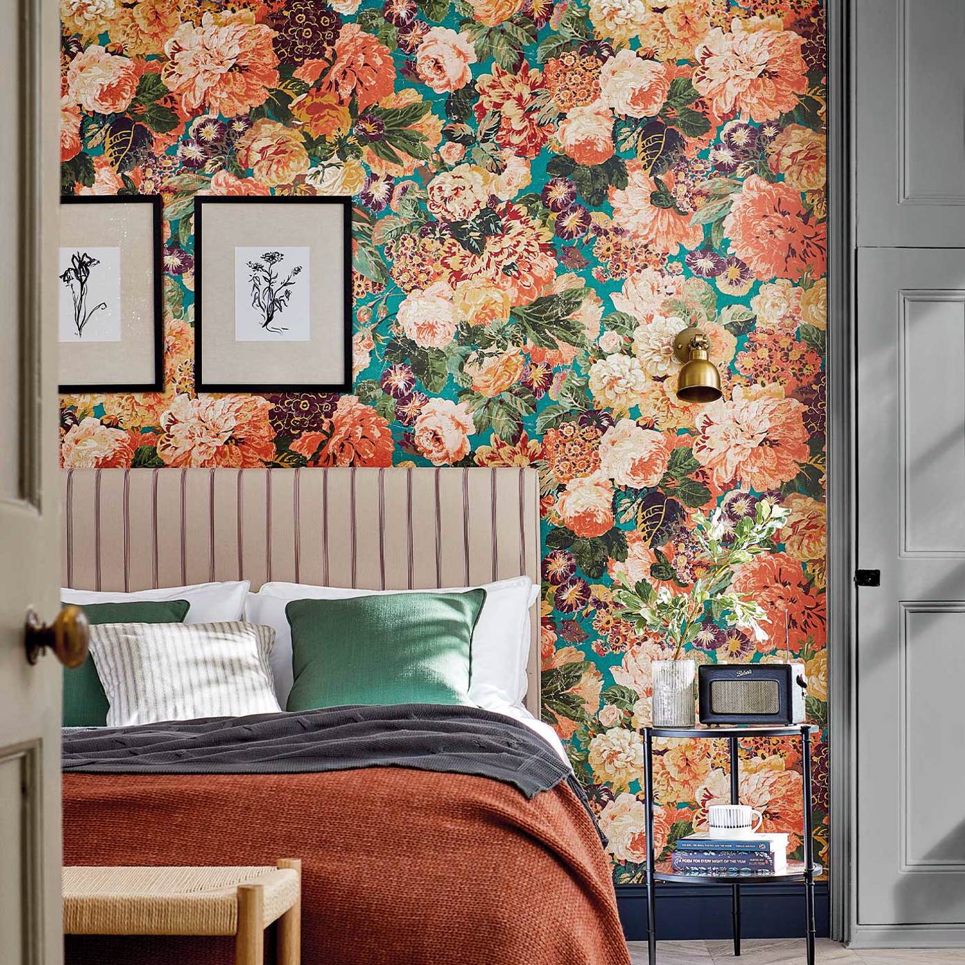 Very Rose And Peony Wallpaper - Multi - Sanderson - DOSW217026 - Morris Wallpaper